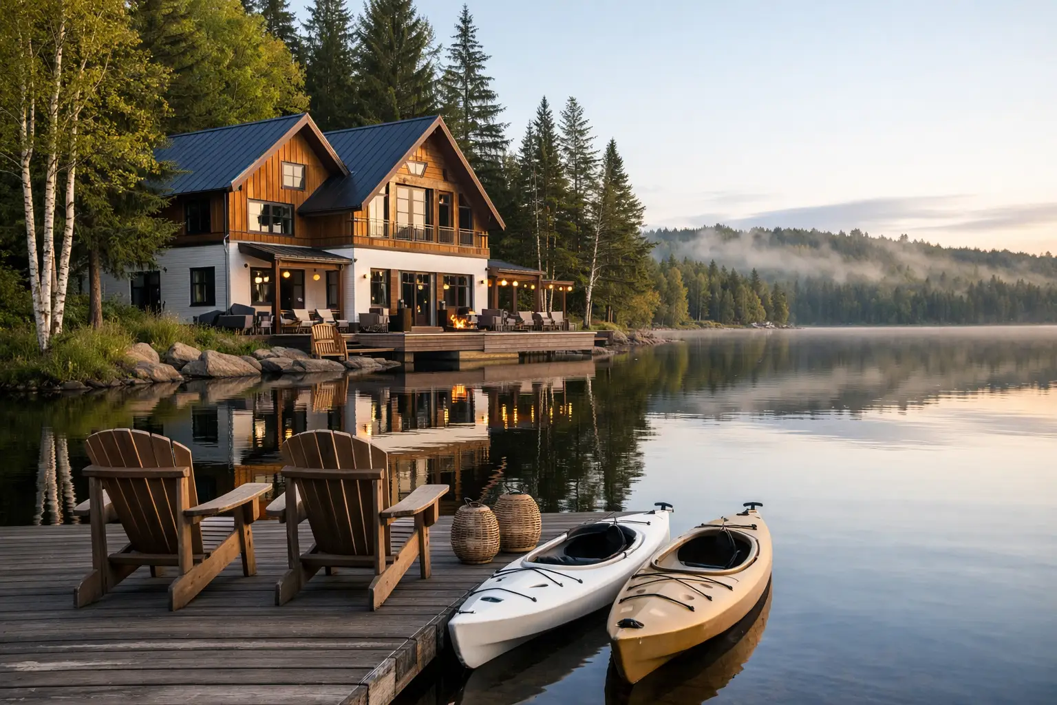 Auberge style scandinave en Mauricie